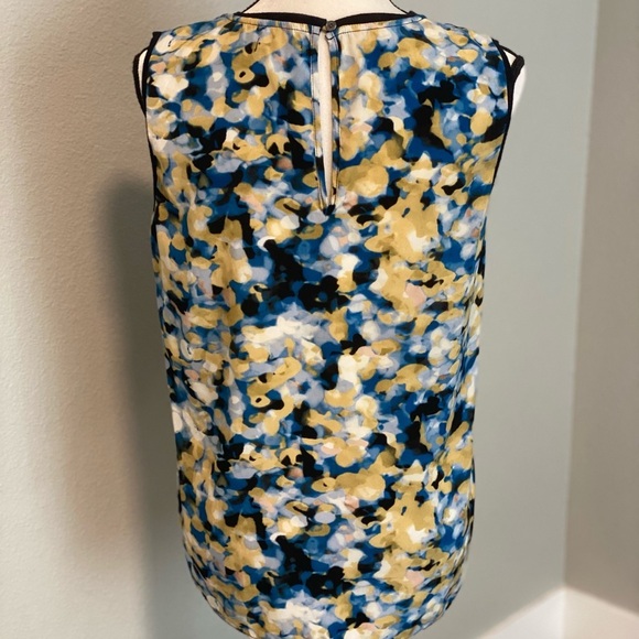Calvin Klein Abstract Watercolor Print Sleeveless Blouse Size Small - Picture 3 of 4